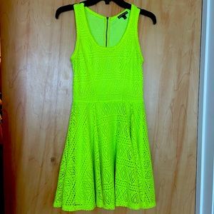 FAV item. Florescent yellow Express dress.